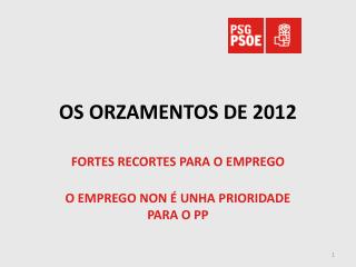os orzamentos de 2012