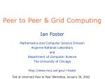 Peer to Peer &amp; Grid Computing - slide 1