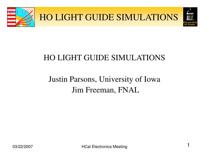 ho light guide simulations