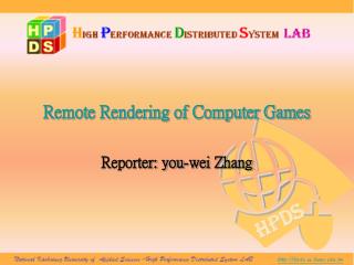 Remote Rendering of Computer Games