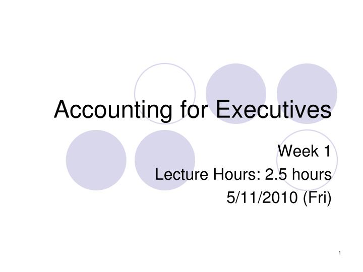 accounting for executives