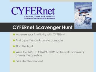 CYFERnet Scavenger Hunt