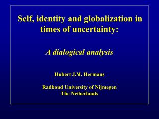 Self, identity and globalization in times. . .