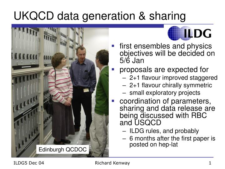 ukqcd data generation sharing