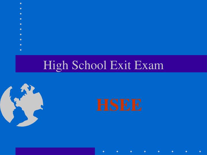 high school exit exam