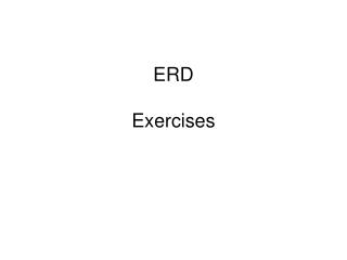 ERD Exercises