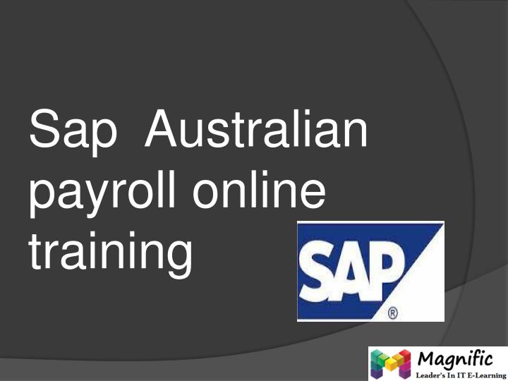 sap australian payroll online training