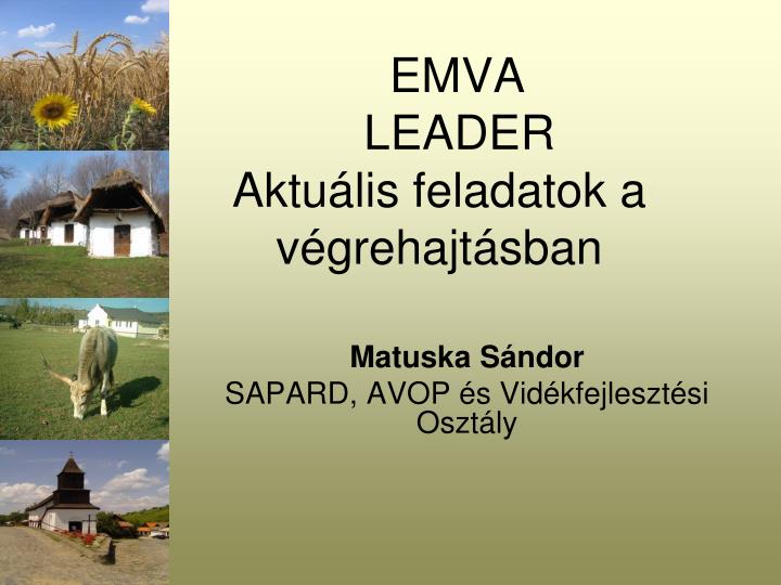 emva leader aktu lis feladatok a v grehajt sban