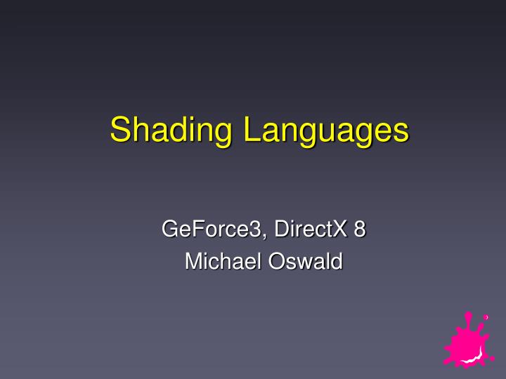 shading languages