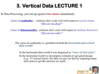 3. Vertical Data LECTURE 1