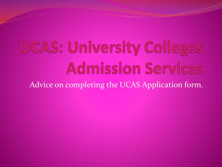 ucas university colleges admission services
