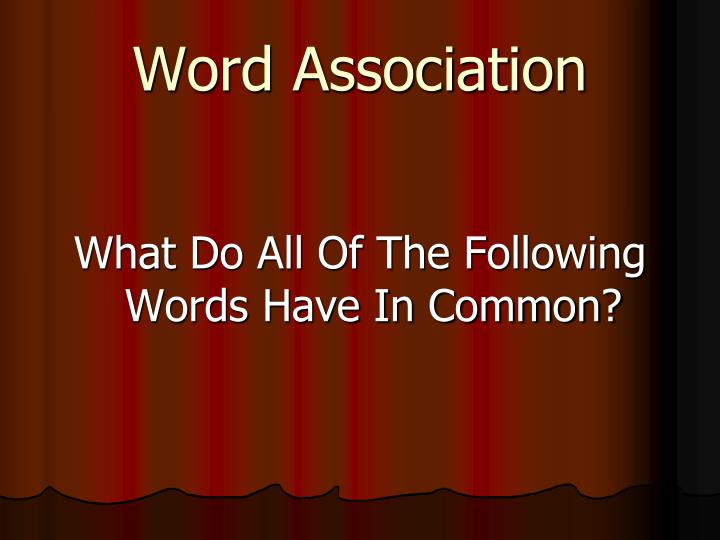 word association
