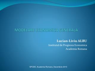 modelare economica generala