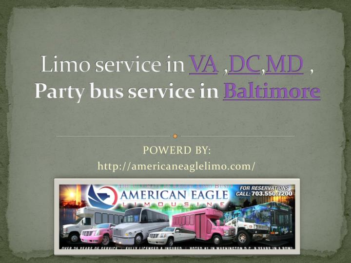 limo service in va dc md party bus service in baltimore