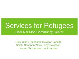 services for refugees