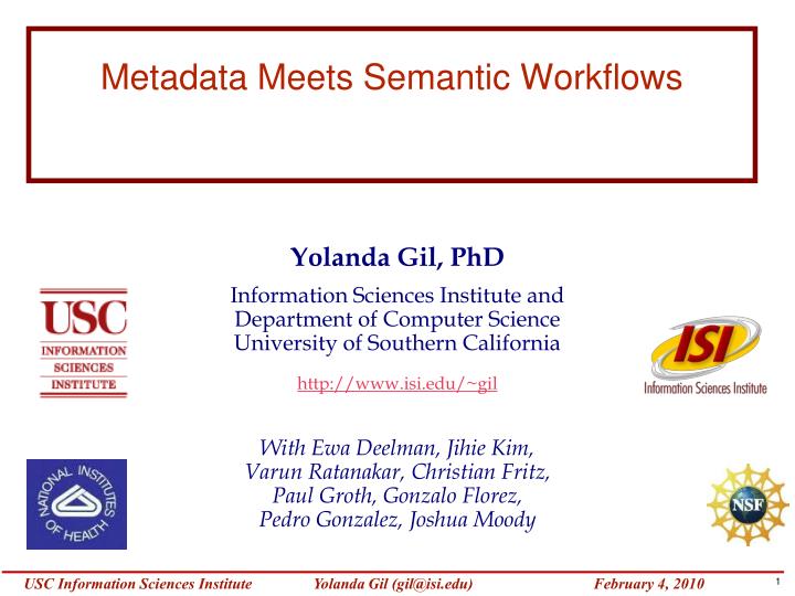 metadata meets semantic workflows