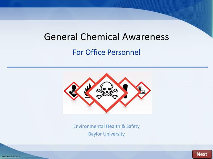 general chemical awareness for office personnel
