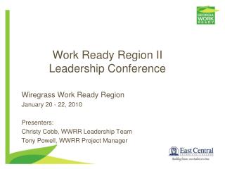 Work Ready Region II Leadership Conference