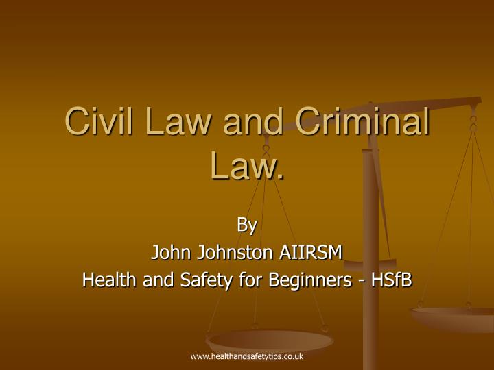 civil law and criminal law