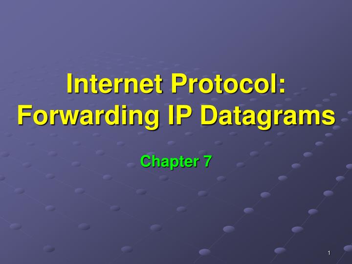 internet protocol forwarding ip datagrams