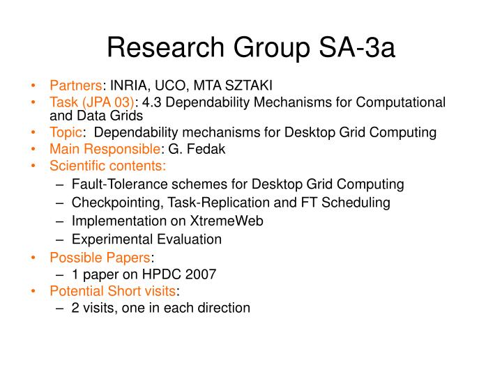 research group sa 3a