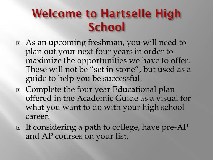 welcome to hartselle high school