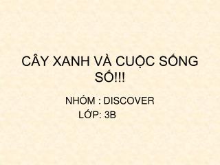 c y xanh v cu c s ng s