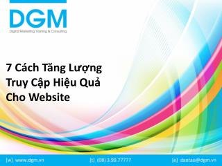 7 c ch t ng l ng truy c p hi u qu cho website