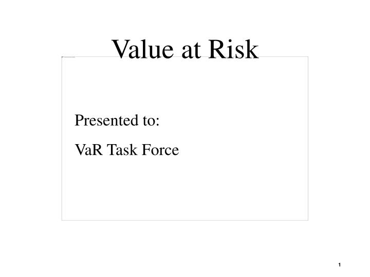 value at risk