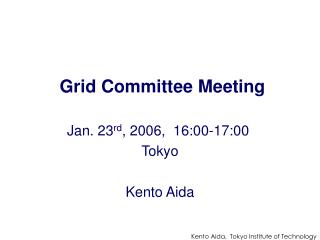 Grid Committee Meeting