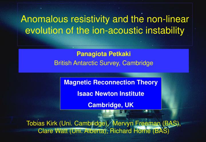 anomalous resistivity and the non linear evolution of the ion acoustic instability
