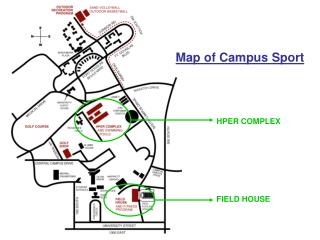 Map of Campus Sport