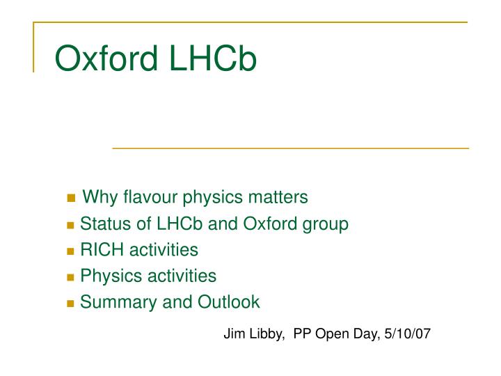 oxford lhcb