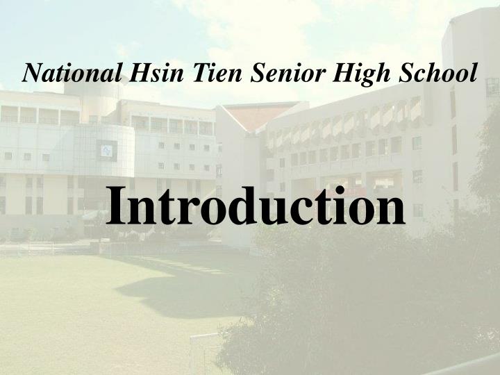 national hsin tien senior high school
