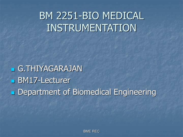 bm 2251 bio medical instrumentation