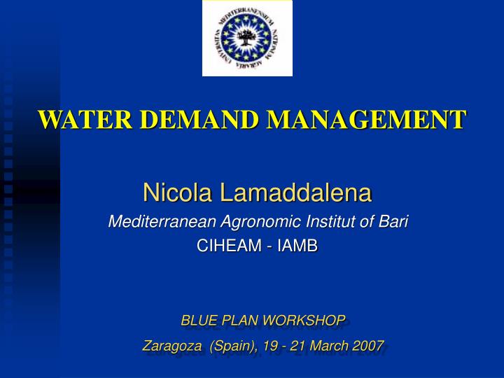 water demand management