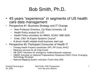 Bob Smith, Ph.D .