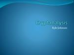 Cryptanalysis - slide 1