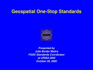 Geospatial One-Stop Standards