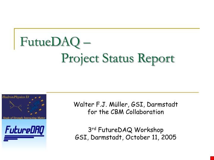 futuedaq project status report