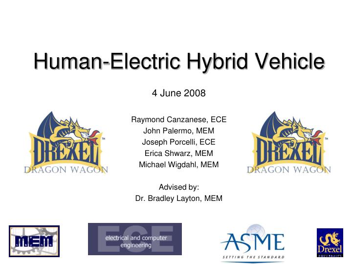 human electric hybrid vehicle