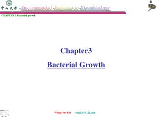 Chapter3 Bacterial Growth