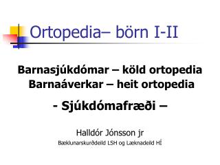 ortopedia b rn i ii