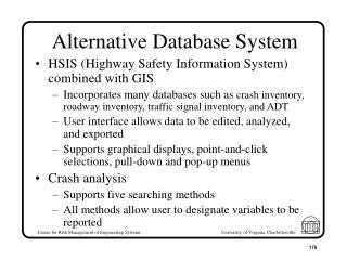 Alternative Database System