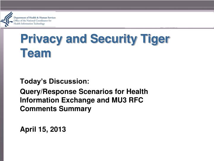 privacy and security tiger team