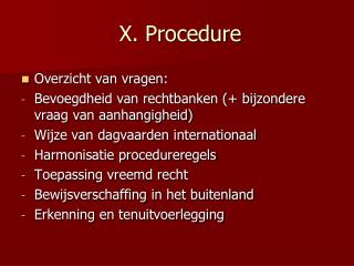 x procedure
