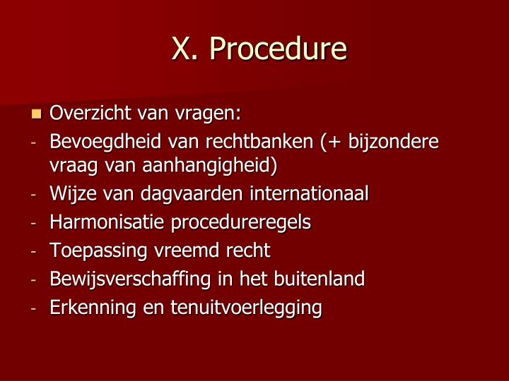 x procedure