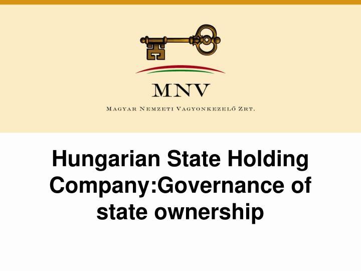 hungarian state holding company governance of state ownership