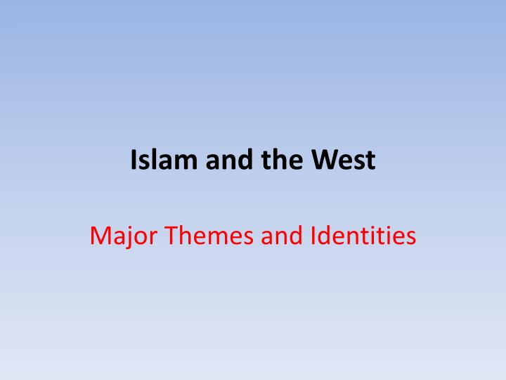 islam and the west