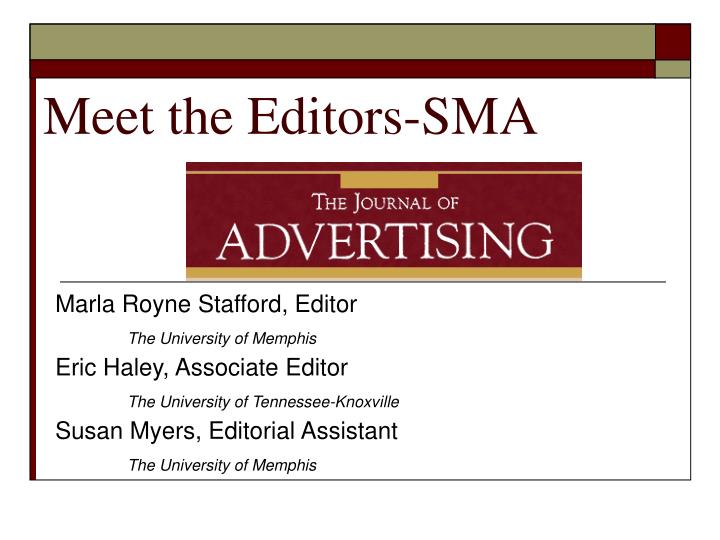 meet the editors sma